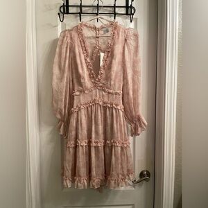 Selfie Leslie Cutout Back Ruffle Trim Dress